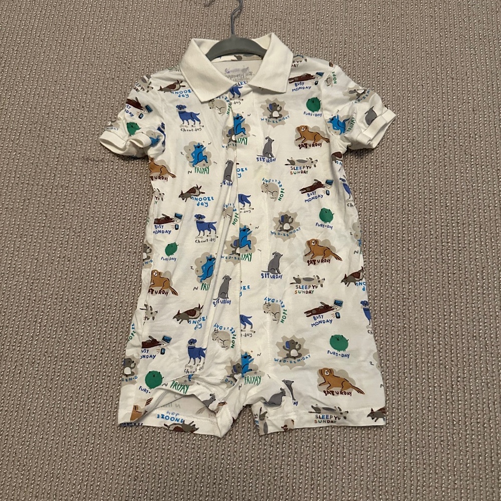 Magnetic Me Modal Romper in Dog Days print